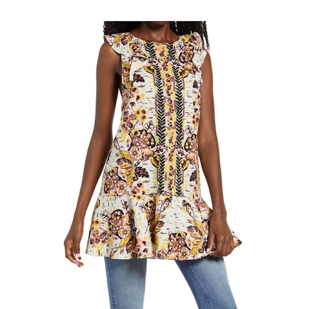 Free People Summer In Tulum Tunic...Sz: Large
